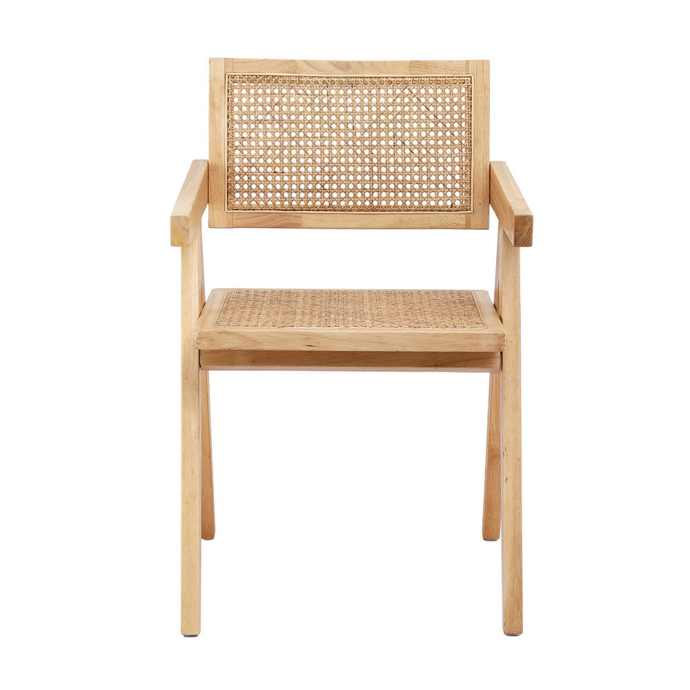 Linden Rattan Dining Chair – Natural – Single