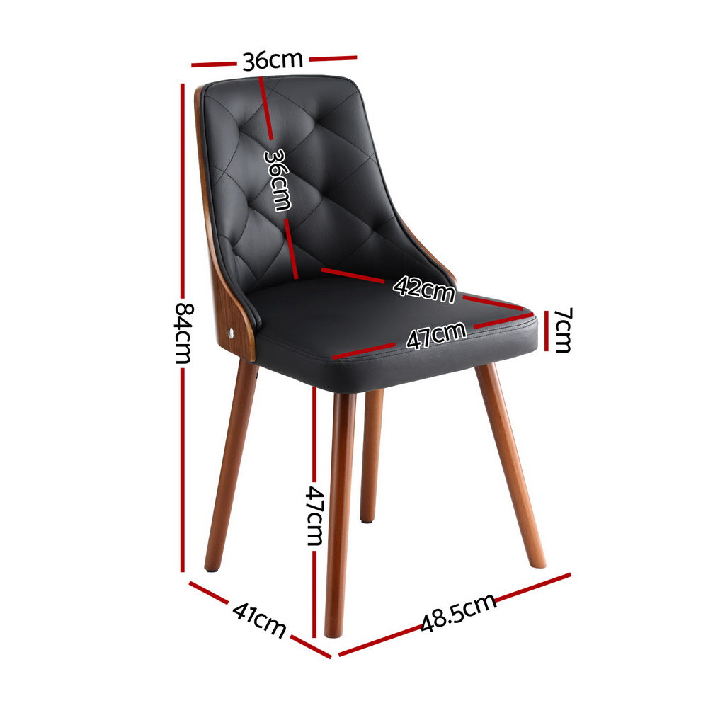 Rowan Dining Chairs – Black – Set of 4