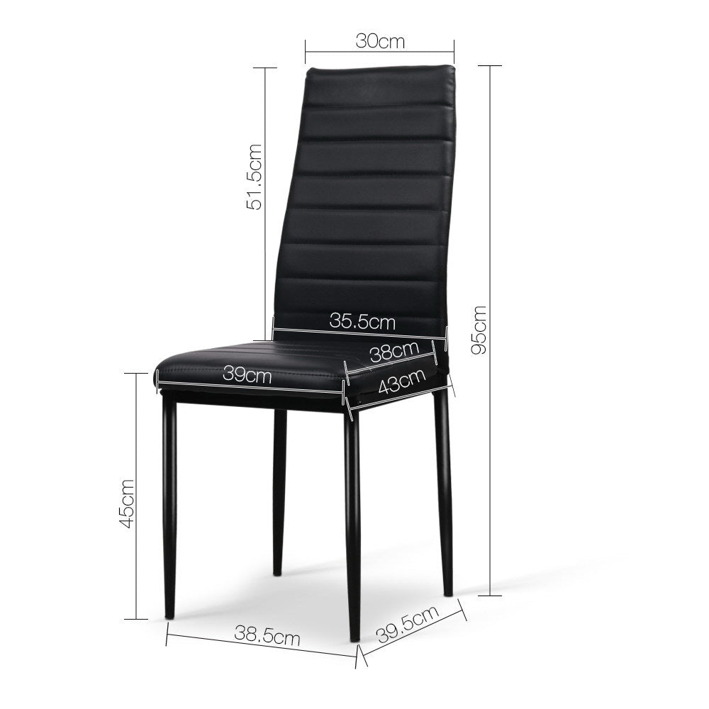 Astra Dining Chairs – Black – Set of 4
