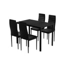 5 x Dining Chairs & Table Set – Black