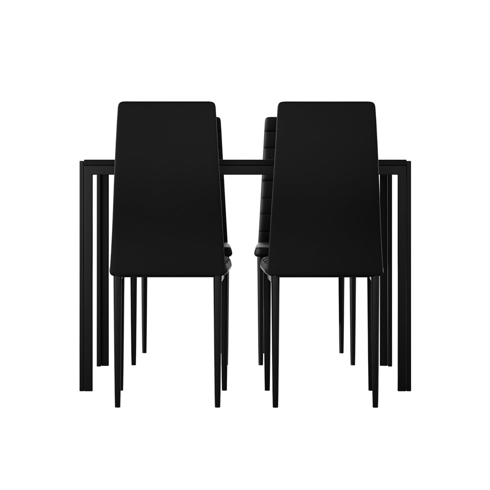 Meridian Dining Set – Black – 4 Seats