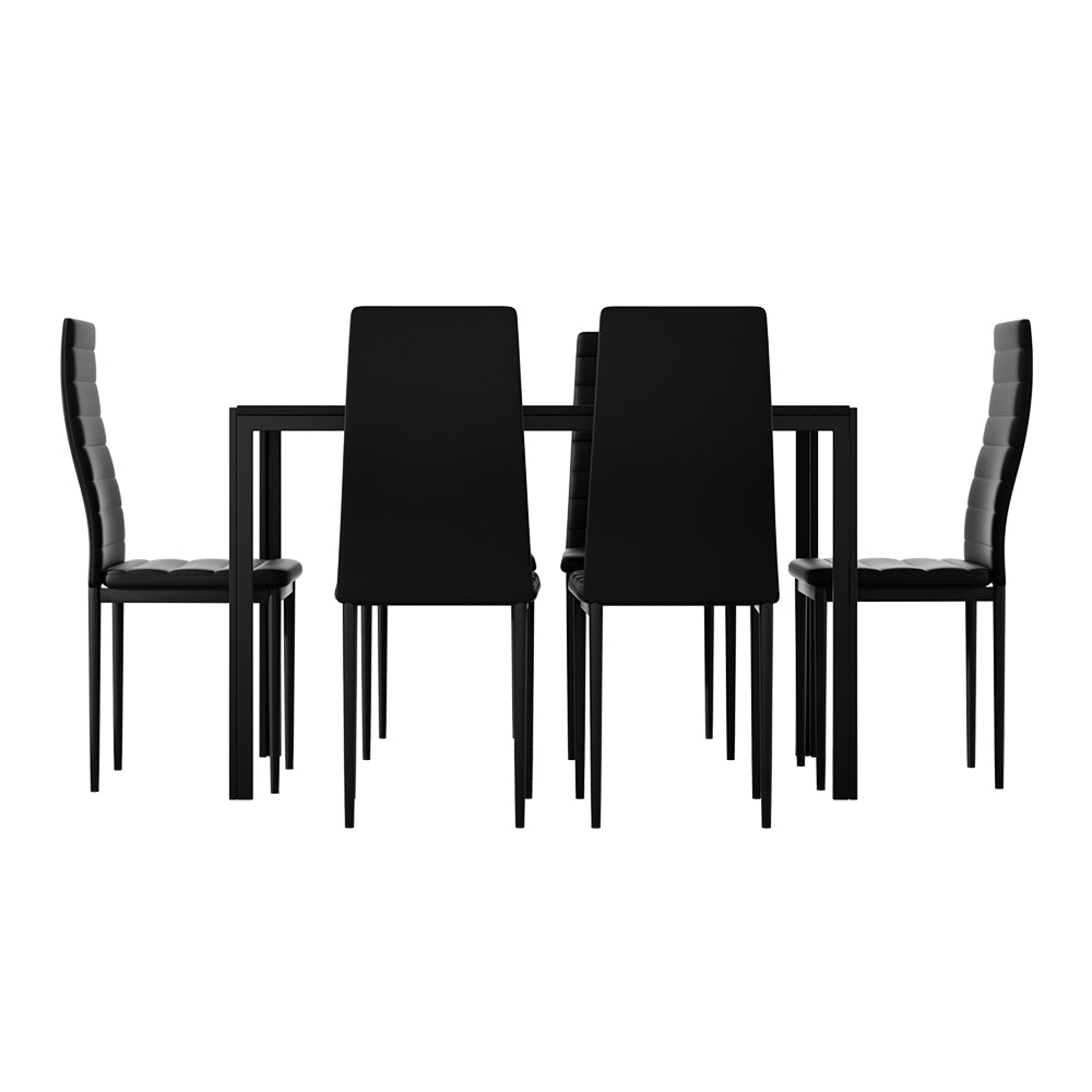 Meridian Dining Set – Black – 6 Seats