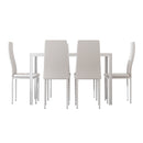 6 x Dining Chairs & Table Set – White