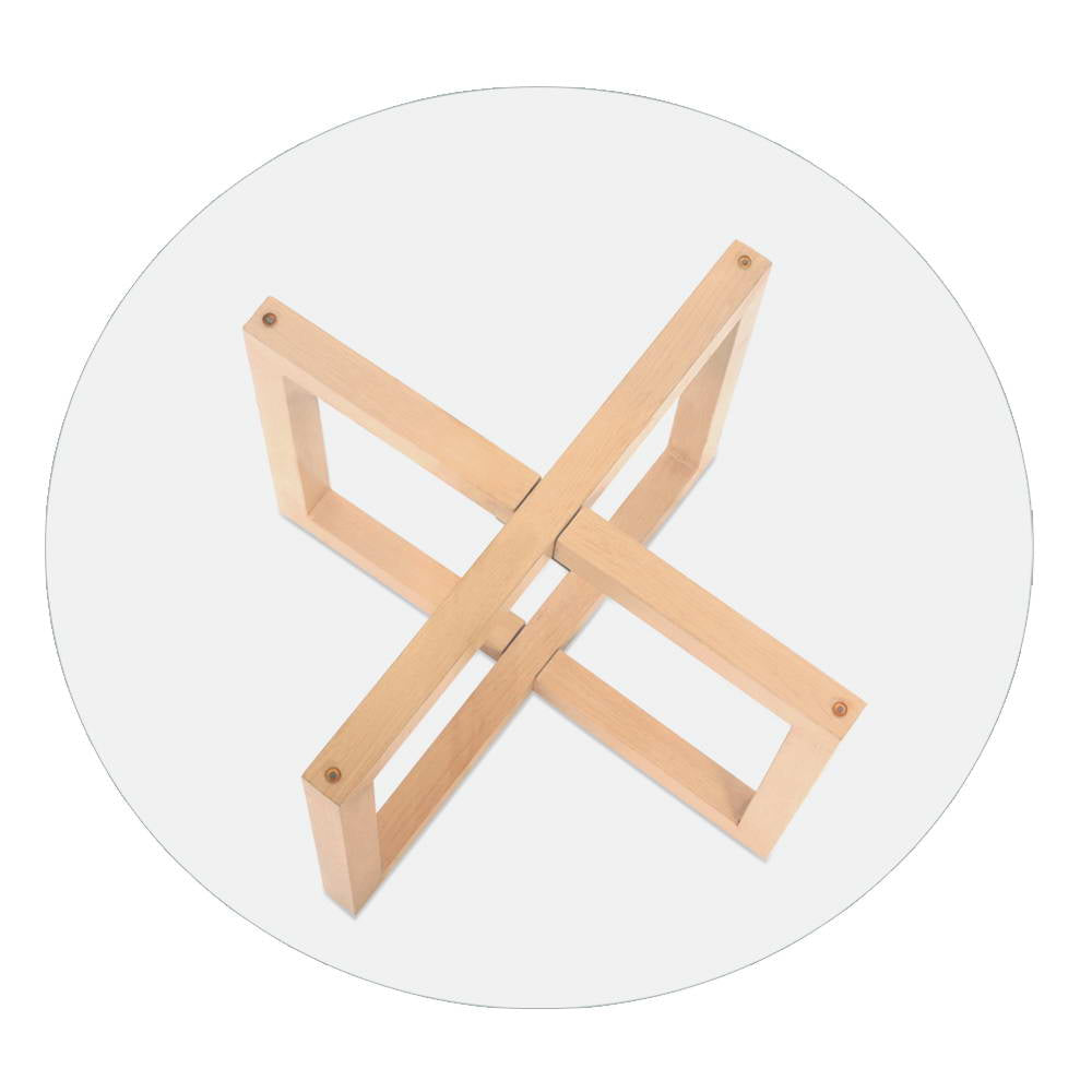 Meridian Glass Coffee Table – Black – 80 cm