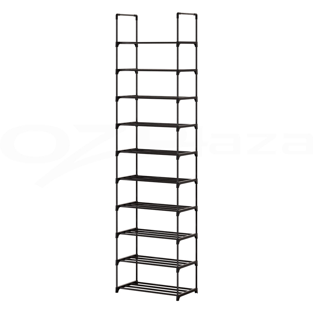 Dunn DIY Stackable Shoe Rack – Black – 10 Tier