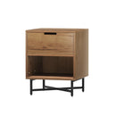 Bedside Drawers Nightstand – Rust Oak Finish