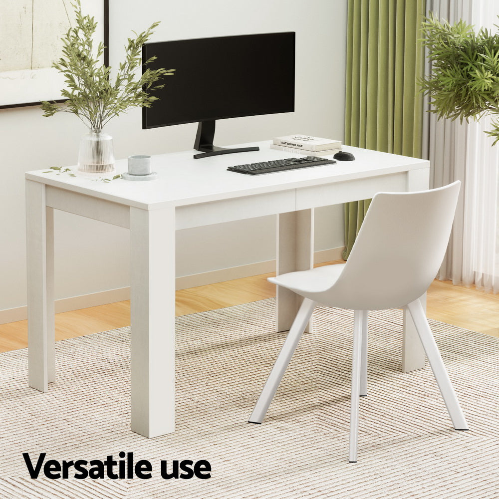 Linden Rectangle Dining Set – White – 4 Seats