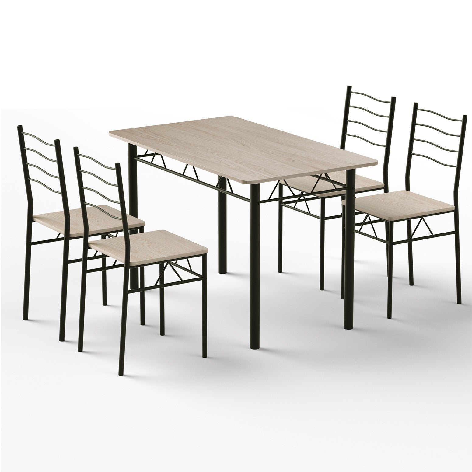 Hartwell Dining Set – Brown / Wood – Set of 5