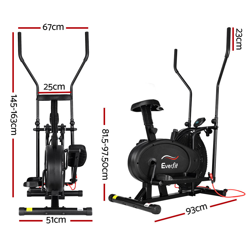 Stellar 4-in-1 Elliptical Cross Trainer – Black – 120kg Capacity