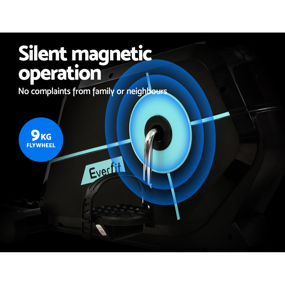 Serenity Magnetic Recumbent Exercise Bike – Black – 120kg