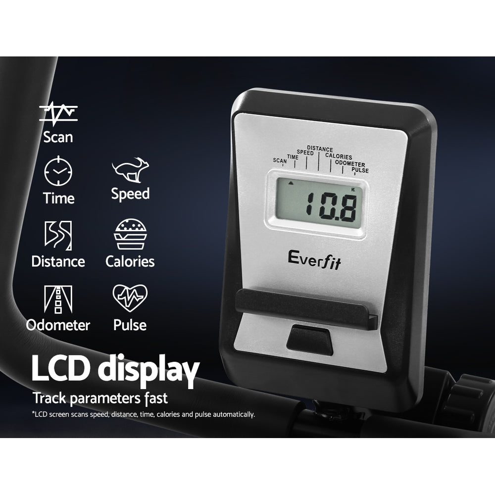 Serenity Magnetic Recumbent Exercise Bike – Black – 120kg