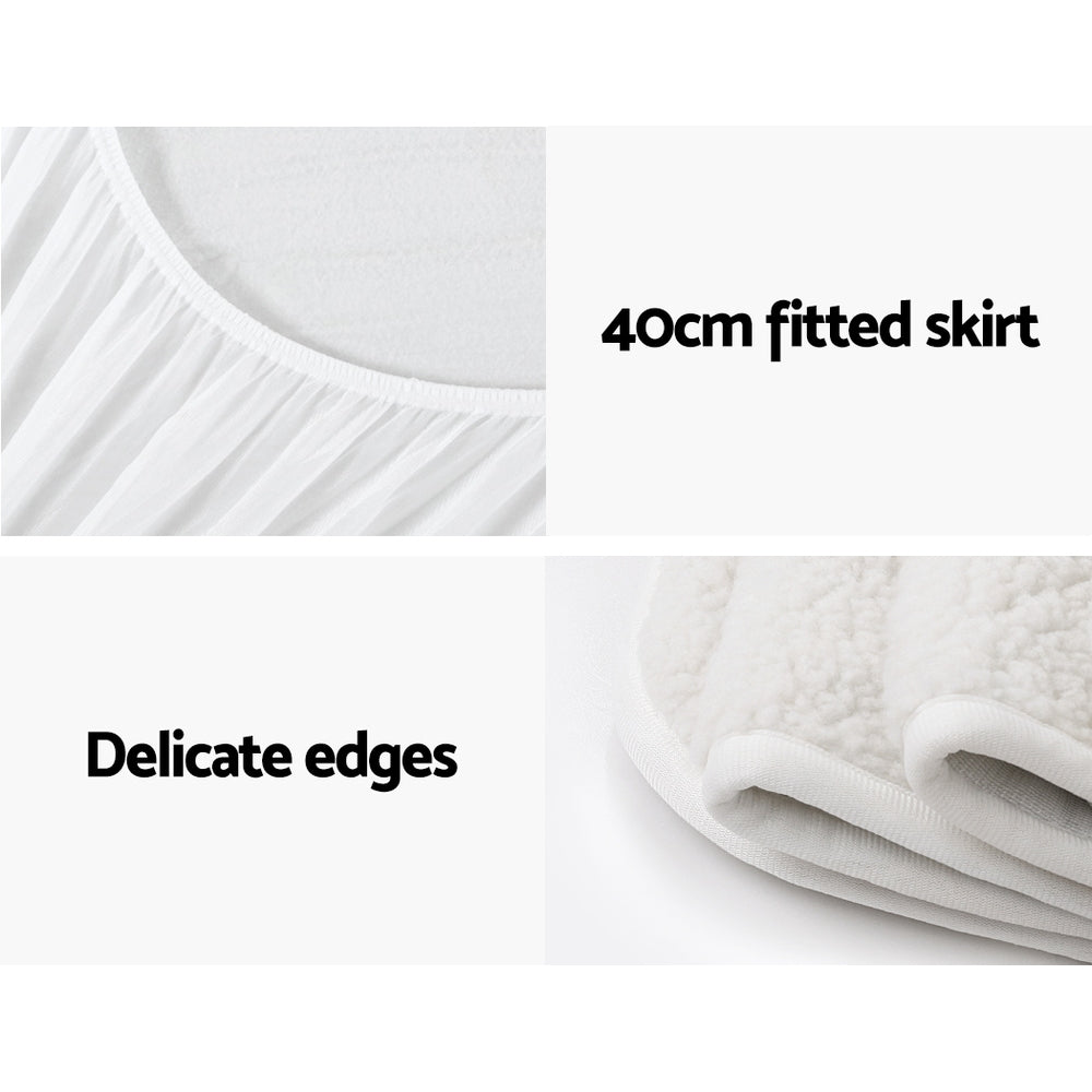 Haven Electric Blanket Fleece – White – Queen