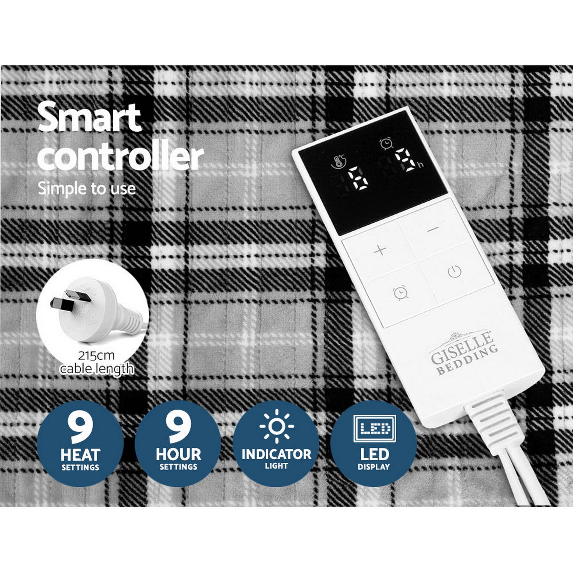 Florence Modern Rug – White – 200 cm