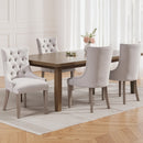4 x Linen Dining Chairs – French Provincial Beige