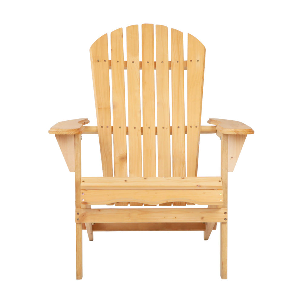 Hampton Wooden Adirondack Chair – Natural – 88.5 cm