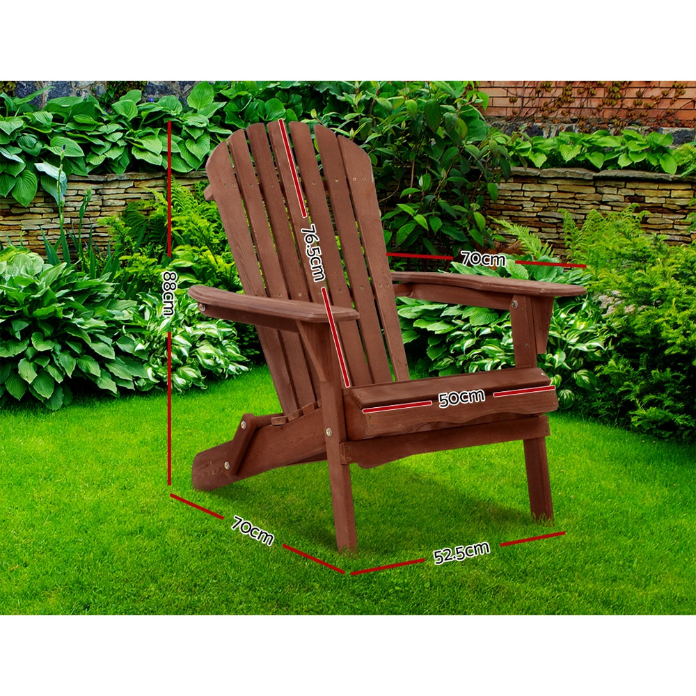 Hampton Adirondack Chair – Brown – 88 cm
