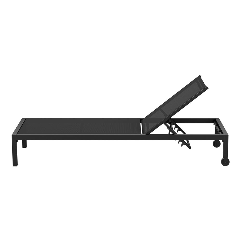 Solana Aluminium Sun Lounger – Black – 197 cm