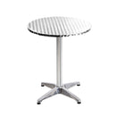 4x Outdoor Bar Tables – Round Aluminium, 70/110CM