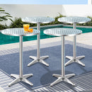4x Outdoor Bar Tables – Round Aluminium, 70/110CM