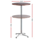 Round Outdoor Bar Table – Wooden Pole Aluminium