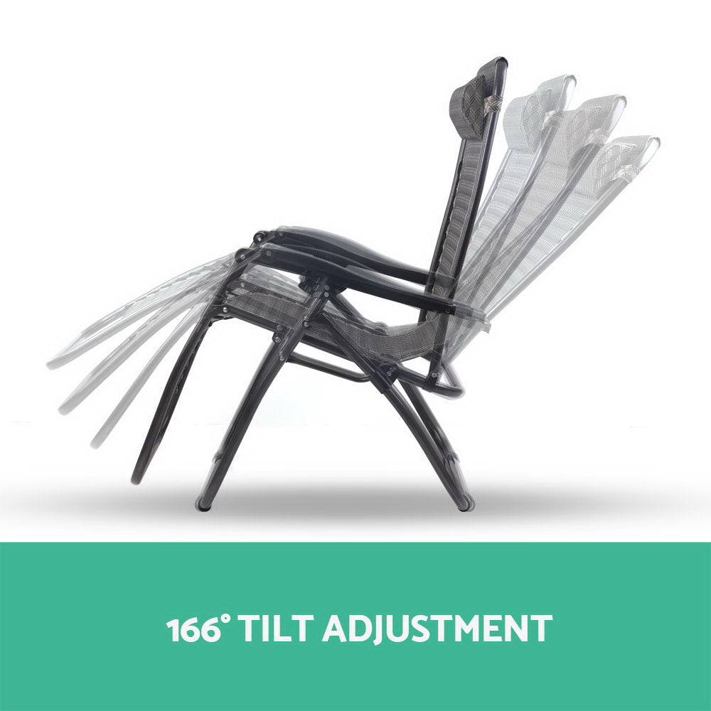 Atlas Zero Gravity Reclining Chairs – Grey – Set of 2