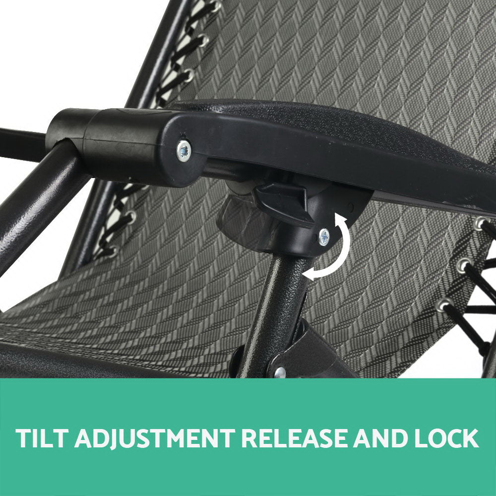 Atlas Zero Gravity Reclining Chairs – Grey – Set of 2