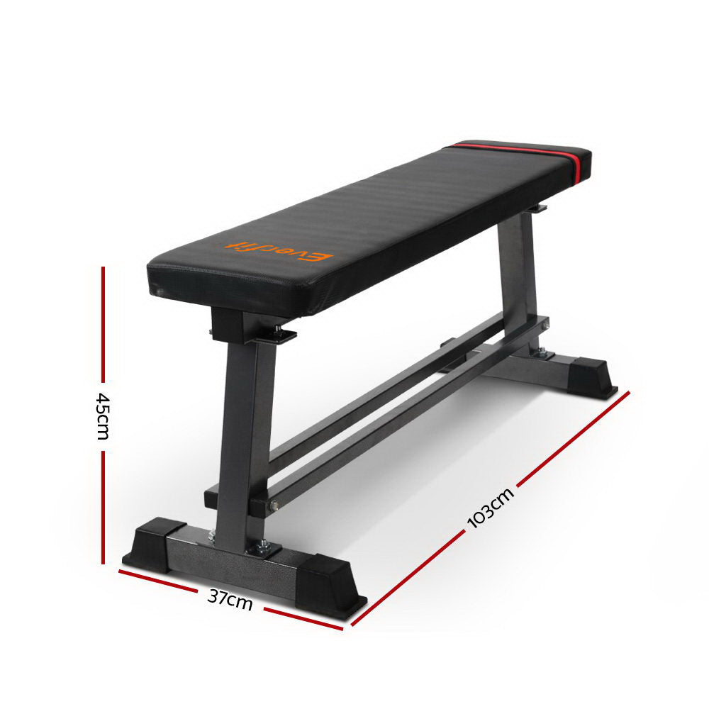 Foundation Flat Weight Bench – Black – 300kg Capacity