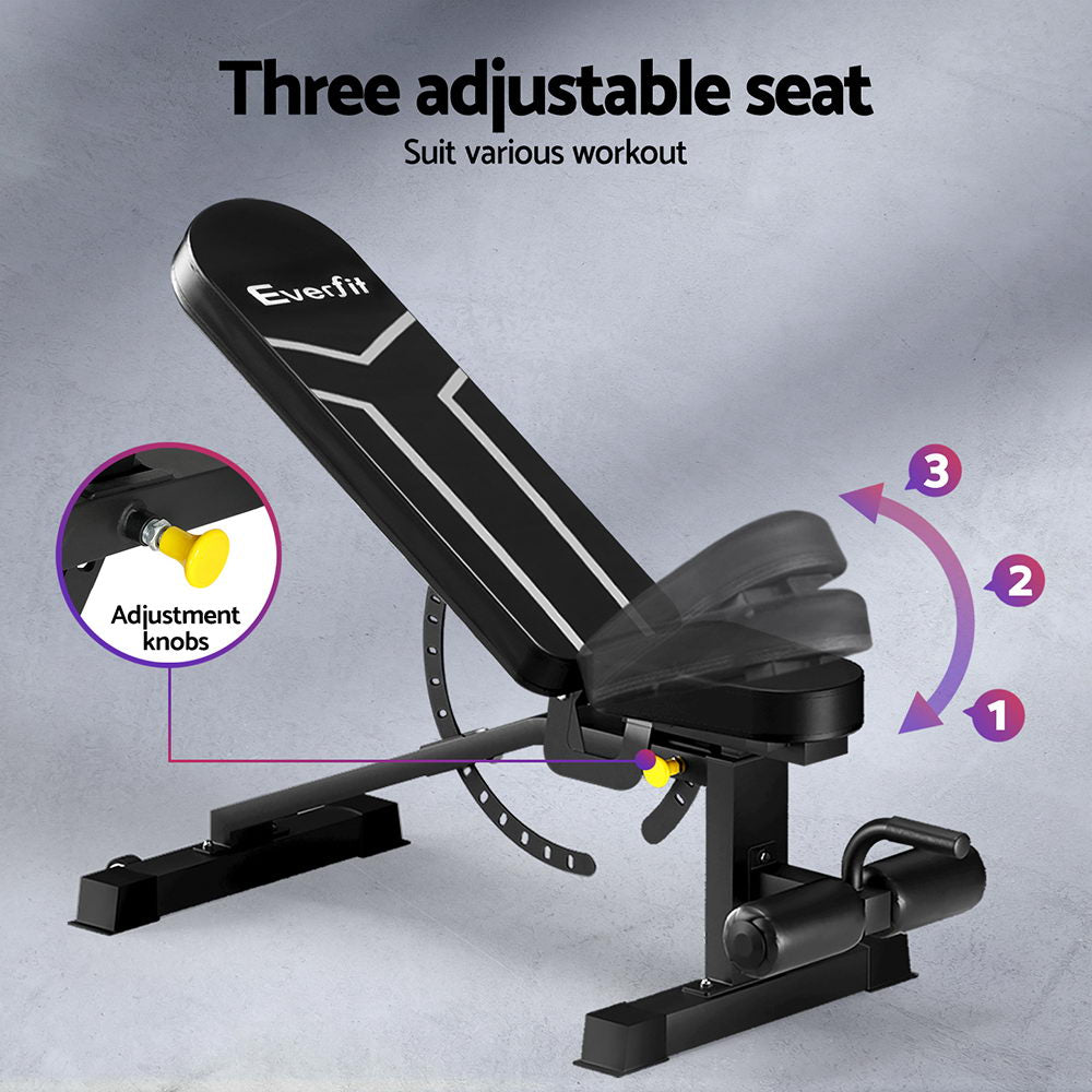 Garrison FID Weight Bench – Black – 450 kg Capacity