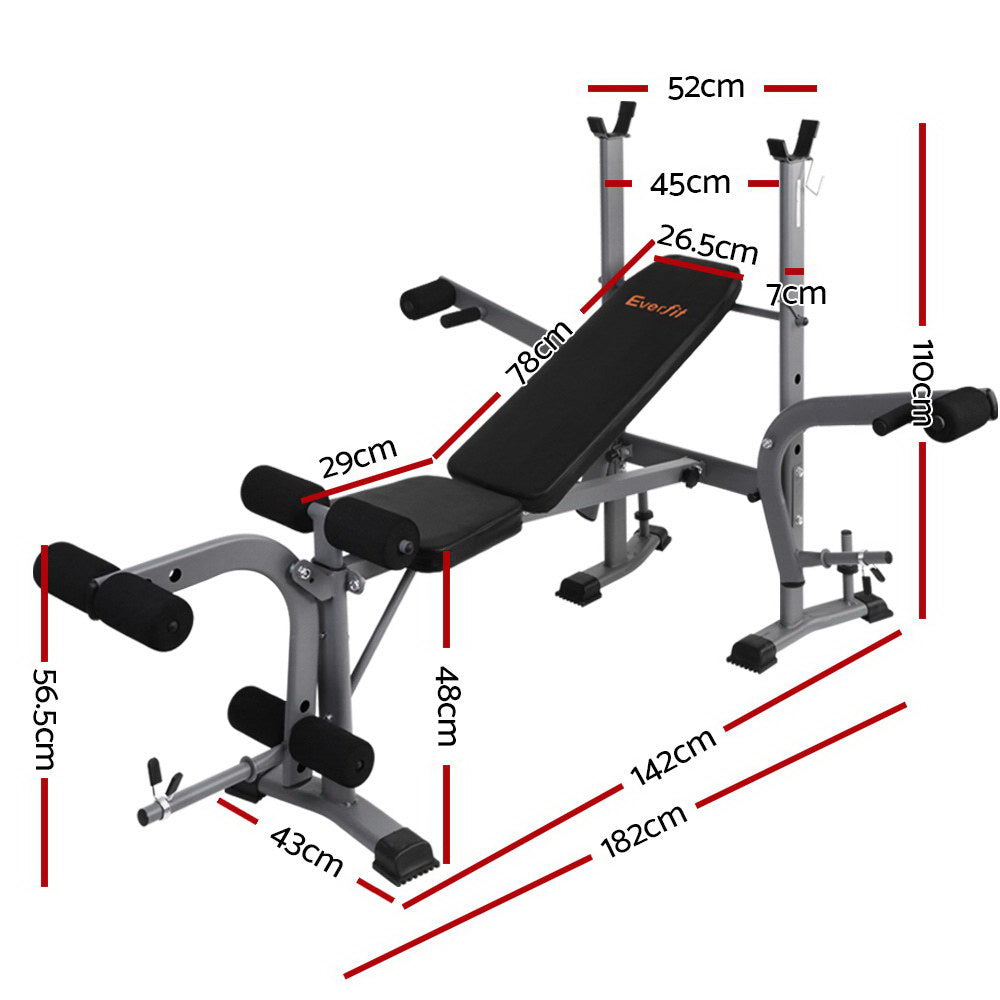 Atlas 8-in-1 Weight Bench – Black – 200kg