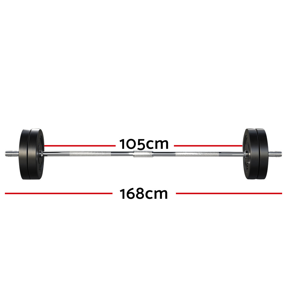 Everfit Barbell Weight Set – 48 kg – 168 cm