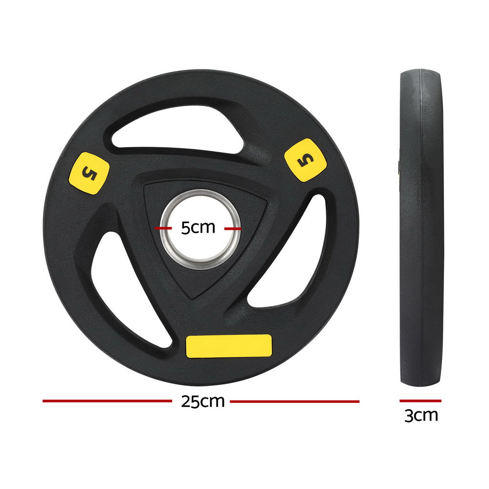 Everfit Olympic Weight Plate – Black – Single