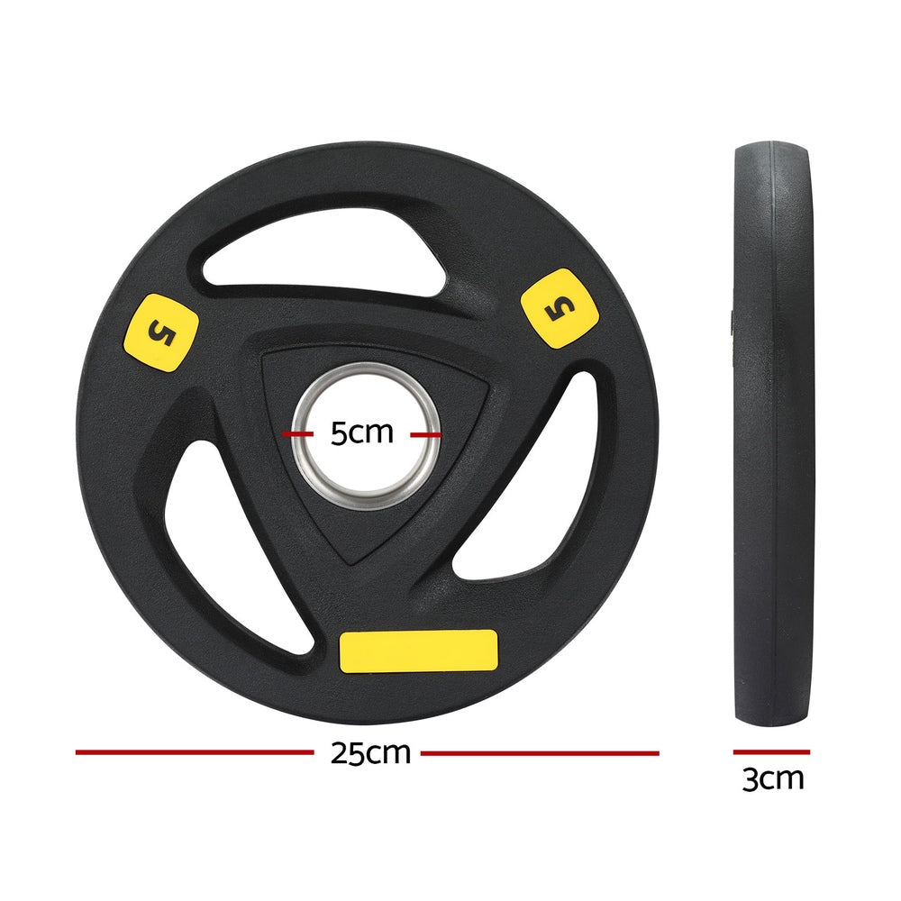 Everfit Olympic Weight Plates – Black – Set of 2