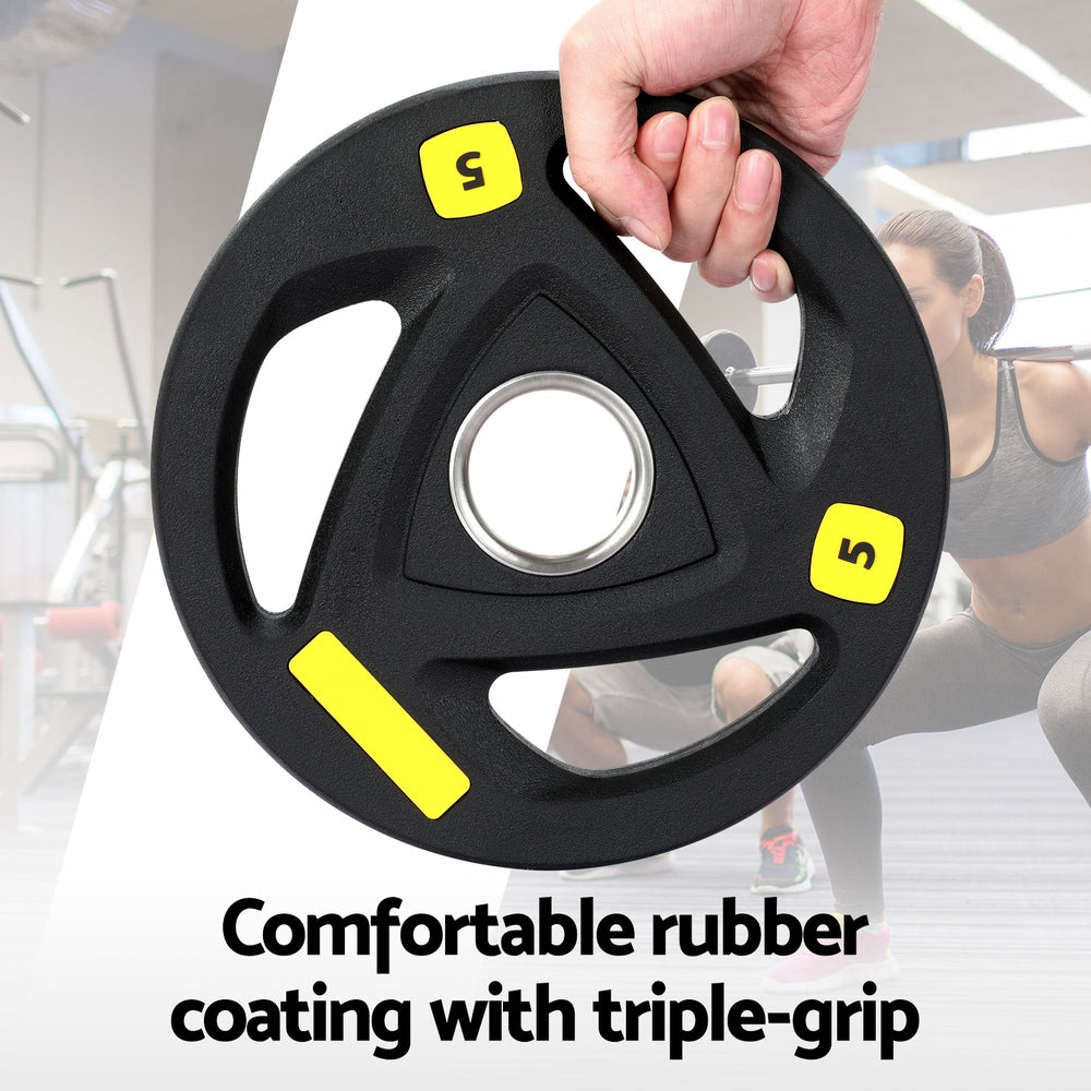 Everfit Olympic Weight Plates – Black – Set of 2