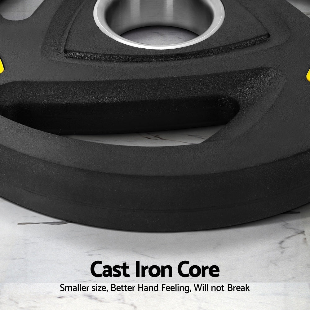 Everfit Olympic Weight Plates – Black – Set of 2