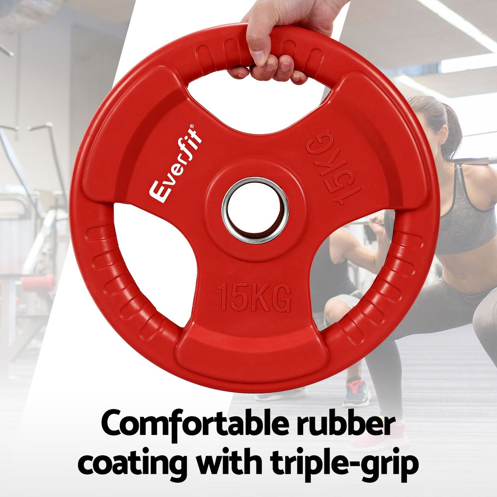 Kelston Olympic Weight Plates – Red – 15 kg Set of 2