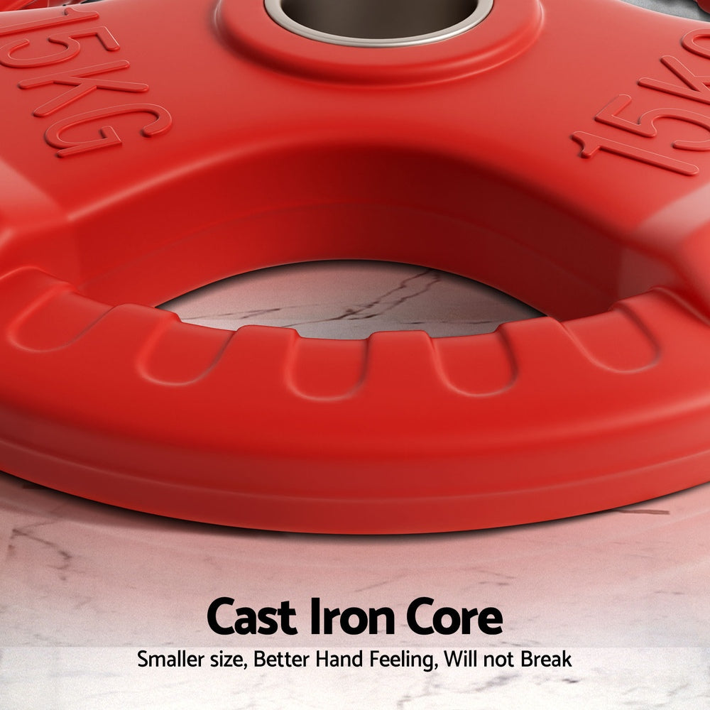 Kelston Olympic Weight Plates – Red – 15 kg Set of 2