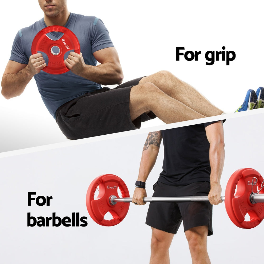Kelston Olympic Weight Plates – Red – 15 kg Set of 2