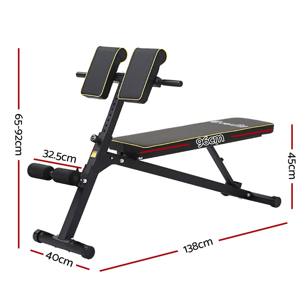 Gladius Roman Chair Weight Bench – Black – Strength Training