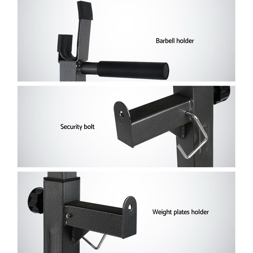 Guardian Adjustable Squat Rack – Black – 300kg Capacity