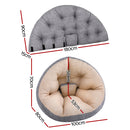 Foldable Floor Lounge Sofa Bed Chair – Beige