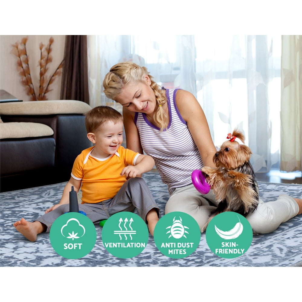 Capri Modern Rug – Grey – 200 × 290 cm