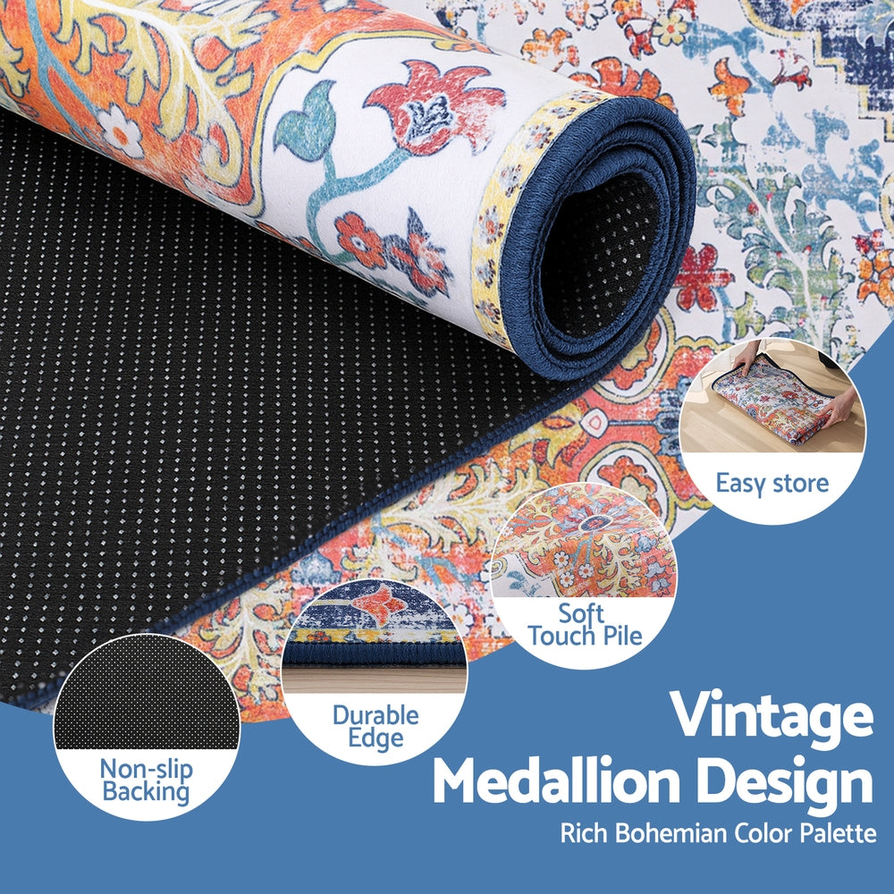 Bohara Bohemian Medallion Rug – Orange – 120 × 170 cm