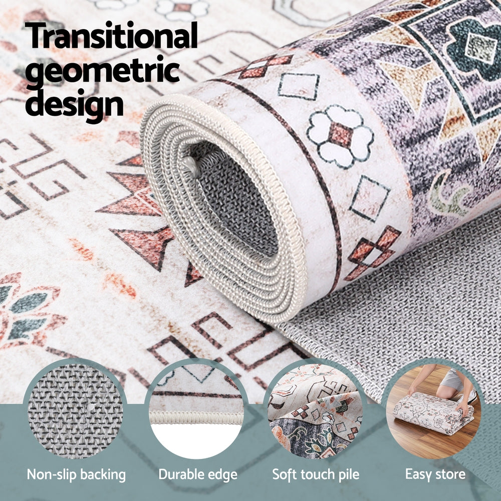 Meridian Transitional Washable Rug – Beige / Cream – 240 × 340 cm