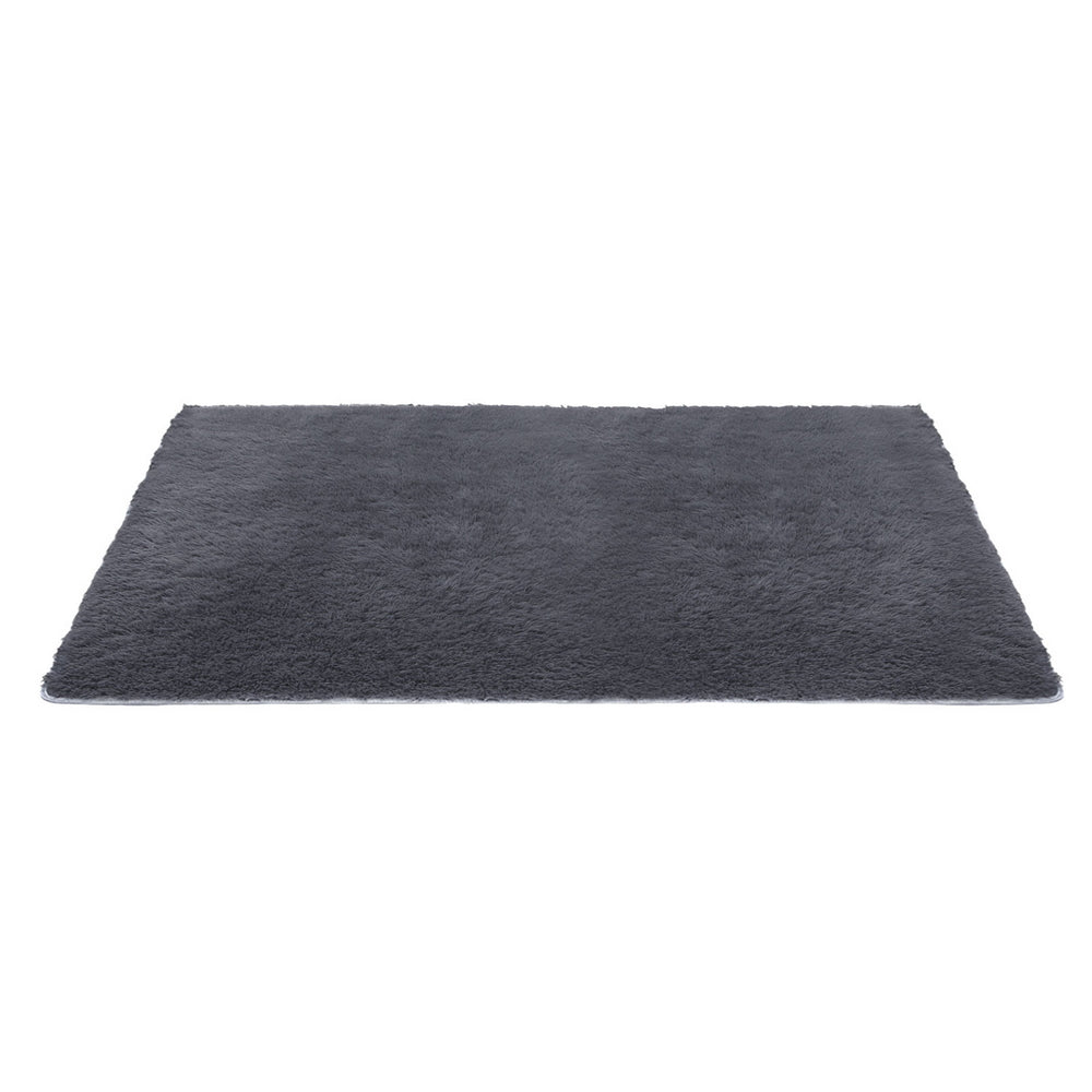 Luxe Shaggy Area Rug – Grey – 160 x 230 cm