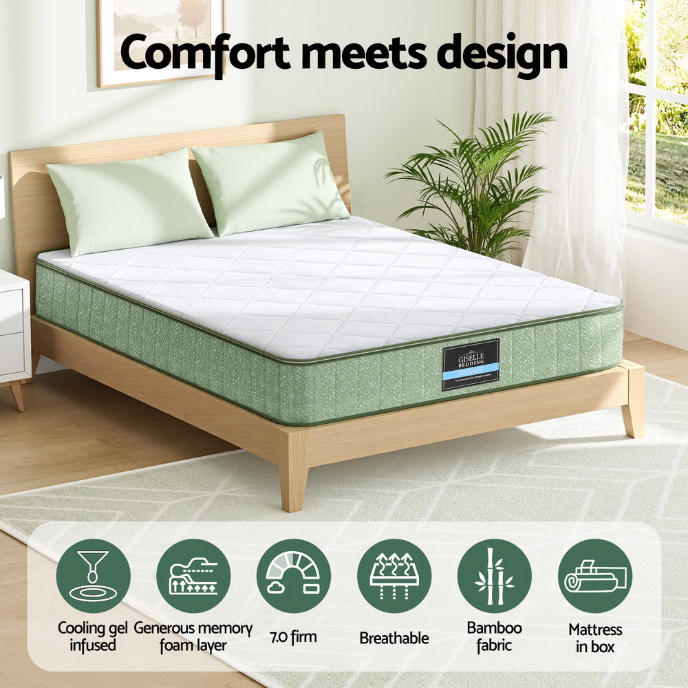 Zenith Memory Foam Mattress – White – Double