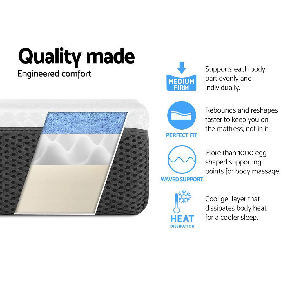 Breathe Gel Foam Mattress – White – Kids