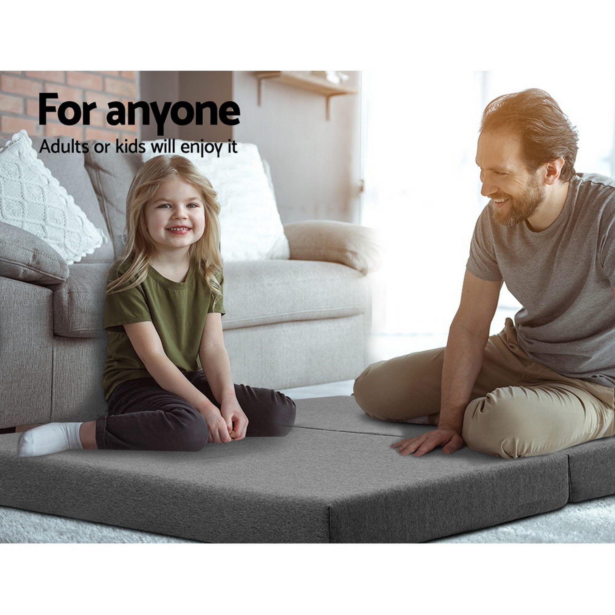 Verto Foldable Foam Mattress – Grey – Double
