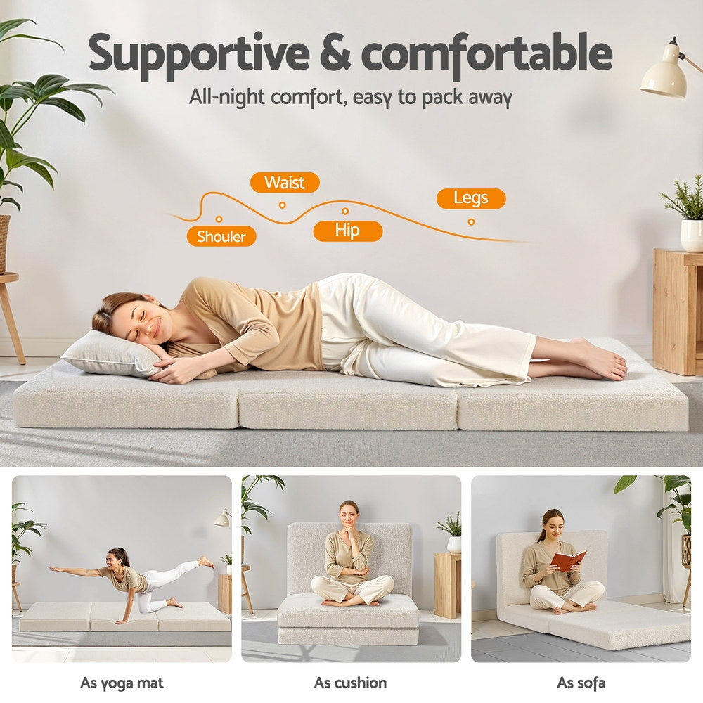 CozyNest Memory Foam Mattress – White – Kids