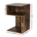 Rustic Bedside Table – Shelving & Storage, Oak UMENI Design