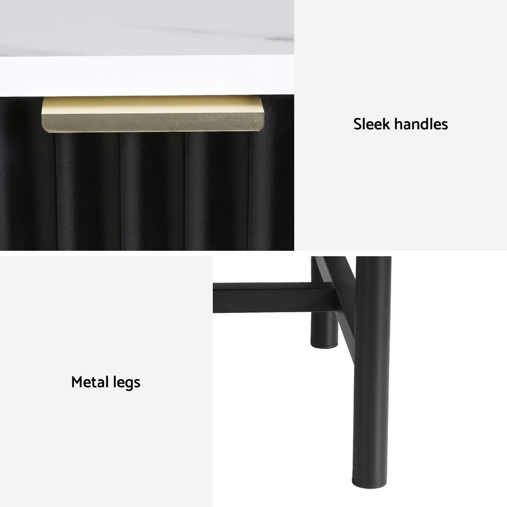 Arlo Bedside Tables – Black – Set of 2